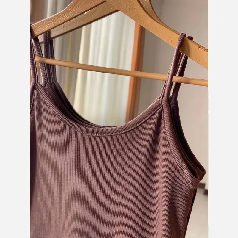 تاپ زنانه دوبندی ساده جنس فانریپ فری سایز رنگ بندی متنوع