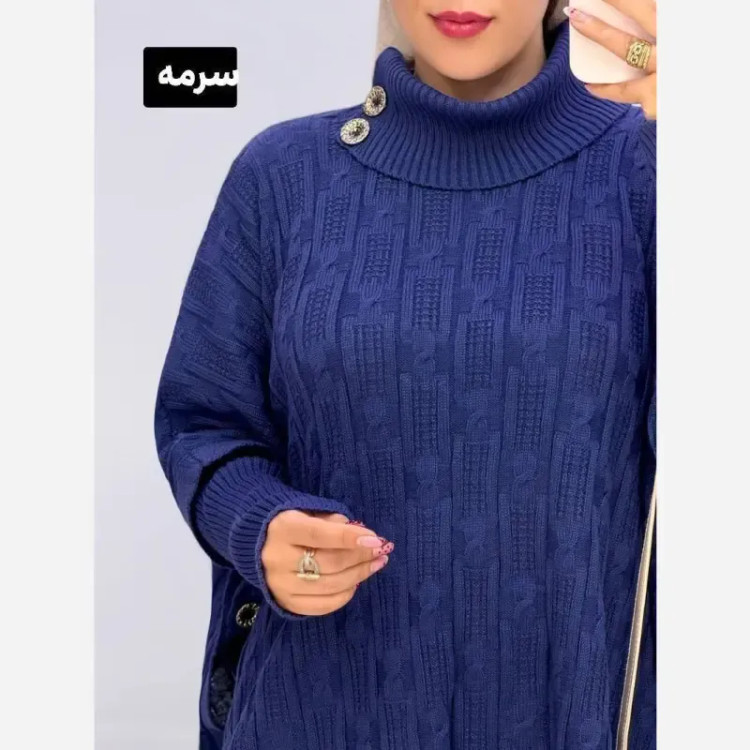مانتو پانچ بافت ترنج فری سایز مناسب سایز 40 تا 54