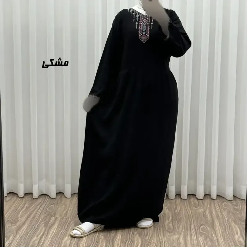 پیراهن ساحلی نخی زنانه مدل آتریسا فری سایز مناسب تا سایز 48 بهمراه کمربند